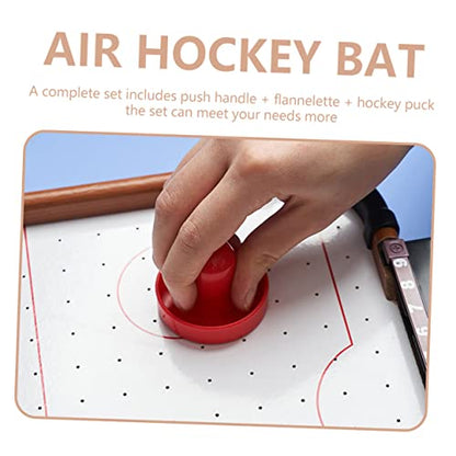 1set Air Hockey Pucks Replacement Ergonomic Paddles Pucks and Felt Covers for Game Tables for Home Use Carnivals and Fairs
