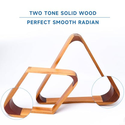 GSE Games & Sports Expert Solid Wood Billiard 8-Ball Triangle / 9-Ball Diamond Pool Ball Racks for 2-1/4" Pool Balls, Pool Table Accessories - color: 2-Tone Oak, style: Triangle & Diamond Racks