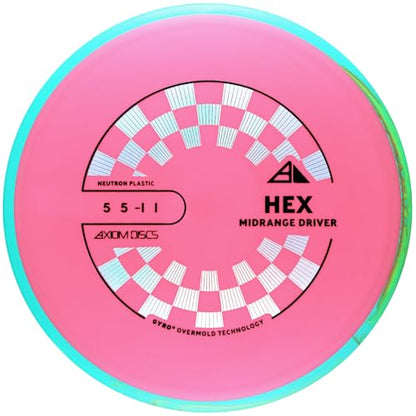 Axiom Discs Neutron Hex Disc Golf Midrange (Choose Your Firmness/Colors May Vary) - size: 165-170g, style: Regular