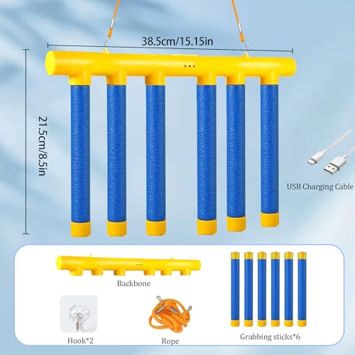 Reflex Drop Sticks Challenge Game - 3 Adjustable Speed Modes, Hand-Eye Coordination & Reaction Training Toy, Fun Catch Falling Sticks Game for Kids, Adults