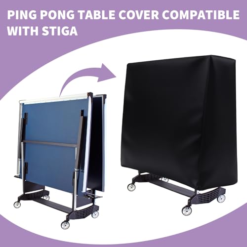 Ping Pong Table Cover Compatible with Stiga,Waterproof,Dustproof,Sun-resistant,Table Cover Compatible with Stiga,Indoor&Outside,210D Oxford Fabric