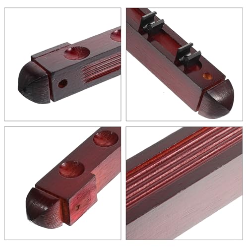 Toyvian Decorative Wall-mounted Billiard Pole Rack Cue Holder for Pool Cues with Easy Installation and Practical Display for Billiard Table Accessories Red