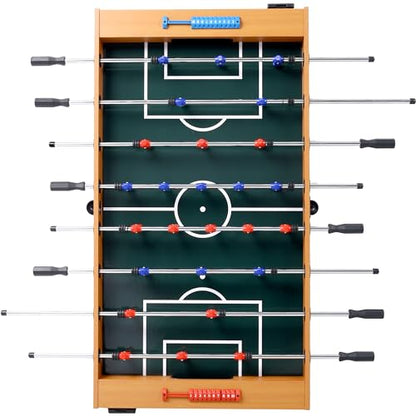 Foosball Table, Adult Size, 54 inch Standard Size Foosball Tables, Indoor Full Sizes Foosball Tables for Home, Family, and Game Room, Soccer with Foosball Table Set, Light Cherry