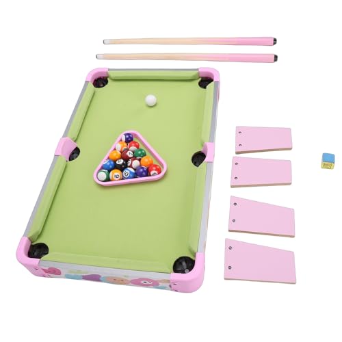 Keenso Kids Pool Table, Composite Wood Mini Pool Table for Kids, Interactive Billiard Game 20.08x12.6 Inches for Indoor Fun