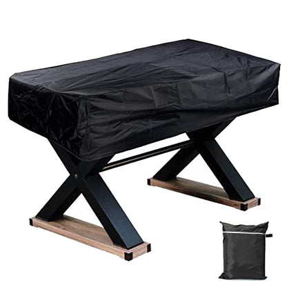 Foosball Table Cover, Outdoor Waterproof, Black, Polyester, Drawstring Closure, Fits 64x45x19in Tables