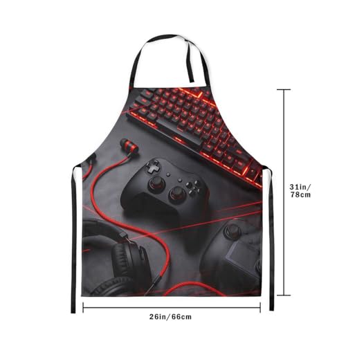 Castle Fairy Basketball Kitchen Apron - color: Gamepad Black