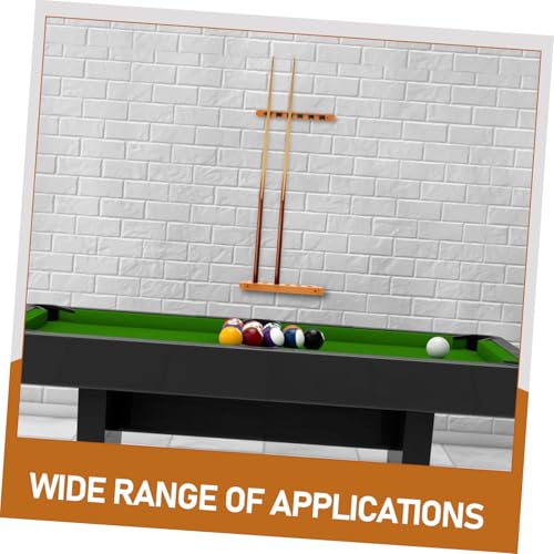 POPETPOP 2pcs Wall-mounted Pool Stick Rack Billiards Storage Easy Install Pool Stick Holder Space-saving Design for Game Rooms - color: Light Yellow
