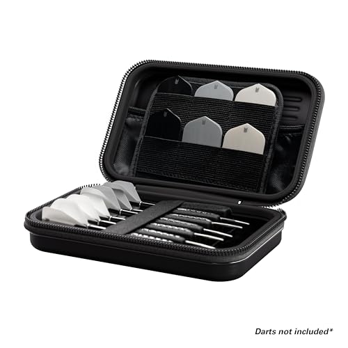 Target Darts Takoma XL Darts Wallet Case, Grey – Holds 6 Darts, Protective EVA Holder with Double Zip Lock Pouches – Professional Dart Accessories - color: Grey