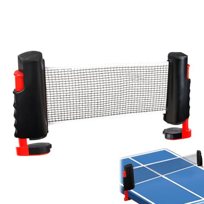 Retractable Tennis Net - Adjustable Table Equipment, Pong with Easy Setup, Home Indoor with Portable Design, Practice Training Game Play, Sports Accessory for Any Table