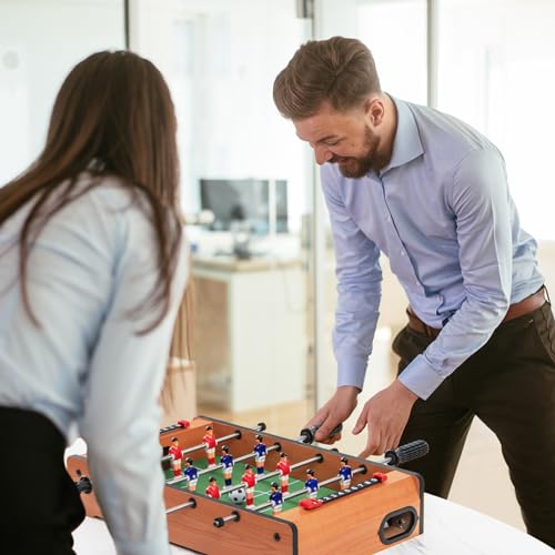 Goplus Foosball Table, 20 Inch Mini Tabletop Soccer Table with 2 Balls, Score Keepers, Portable Football Table for Kids, Family Night, Game Rooms