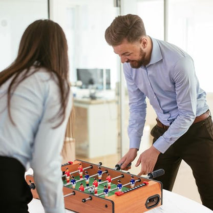 Goplus Foosball Table, 20 Inch Mini Tabletop Soccer Table with 2 Balls, Score Keepers, Portable Football Table for Kids, Family Night, Game Rooms