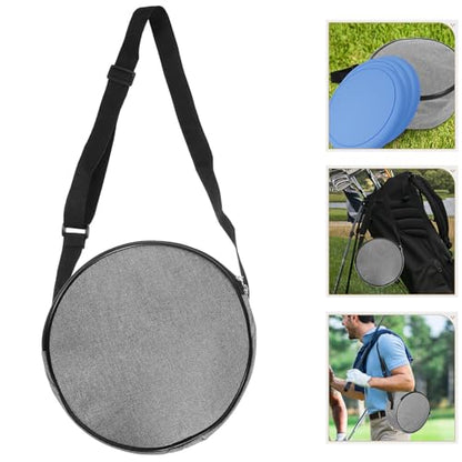 Disc Golf Bag Waterproof Lightweight Flying Disc Practice Bag with Shoulder Strap for Outdoor Golfing Accessories Gray