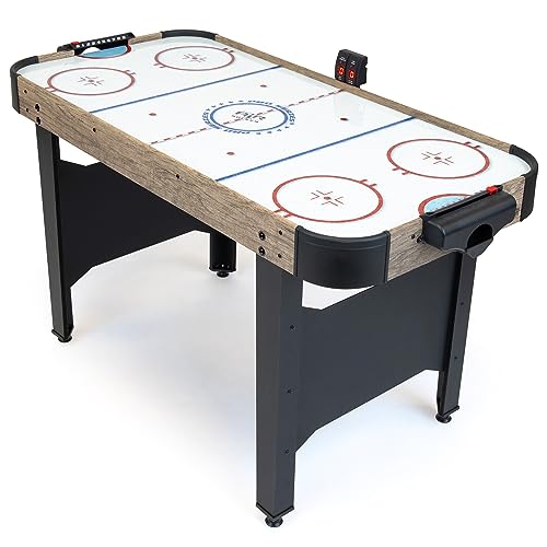 GoSports 48 Inch Air Hockey Arcade Table - Oak or Black - Includes 2 Pushers, 3 Pucks, AC Motor, and LED Scoreboard - color: Oak