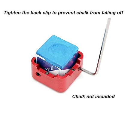 Pool Cue Chalk Holder-Portable Cue Chalk Holder for Billiard Cue Snooker Accessory - color: Red
