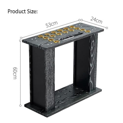 16-Cue Pool Rack Floor Stand – Vertical Billiard Stick Holder, Freestanding Ball Cue Storage, Multi-Color Options