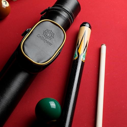 Collapsar CA Pool Stick with 1X1 Hard Case,58" Maple Professional Billiard Cue Stick,19-21 oz Pool Cue Set - color: CA003+Joint Protector+Hard Case, size: 20 ounce