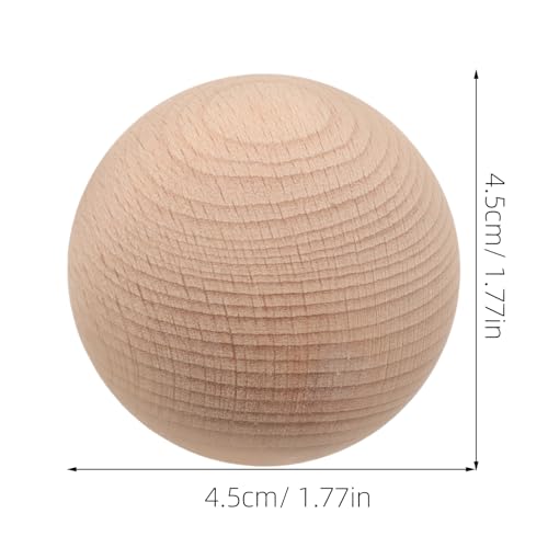 TOYANDONA Beech Wood Croquet Golf Ball Set 3Pcs for Outdoor Lawn Games Fun Durable Round Balls for Multiple Players