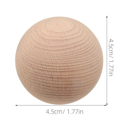 TOYANDONA Beech Wood Croquet Golf Ball Set 3Pcs for Outdoor Lawn Games Fun Durable Round Balls for Multiple Players