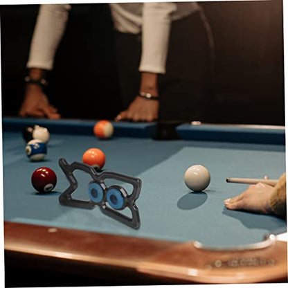 TOYANDONA Portable Pool Cue Holder and Bridge Head Reusable Plastic Rack for Nine Ball Billiards Lightweight and Easy to Install Cue Rest for Pool Table Accessories