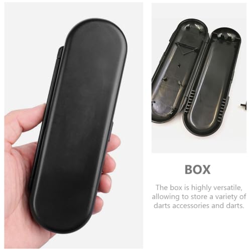 Mikinona 2pcs Portable Darts Carry Case Set with Storage Compartments Hard Shell Darts Organizer Box for Travel and Soft Tip Accessories