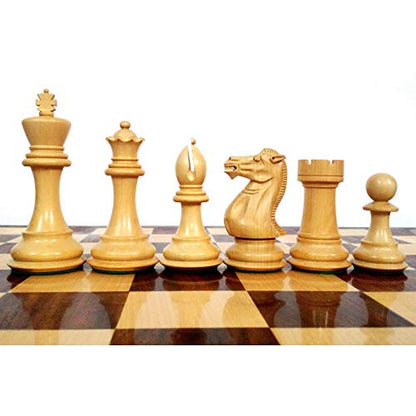 Royal Chess Mall Professional Staunton Chess Pieces Only Chess Set, Golden Rosewood and Boxwood Wooden Chess Set, 4.1-in King, Tournament Chess Set, Weighted Chess Pieces (3.4 lbs) - style: Golden Rosewood