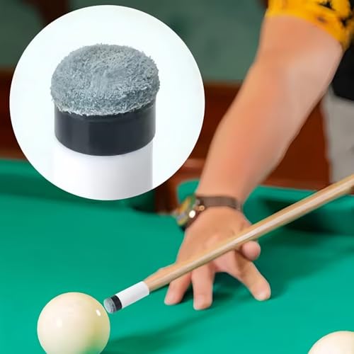 10 Sets Billiard Cues Tips Replacement Kit, White Pool Cue Stick Ferrules & Blue Screw On Pool Cue Tips in 0.47inch, Billiards Club Repair & Maintenance Accessories