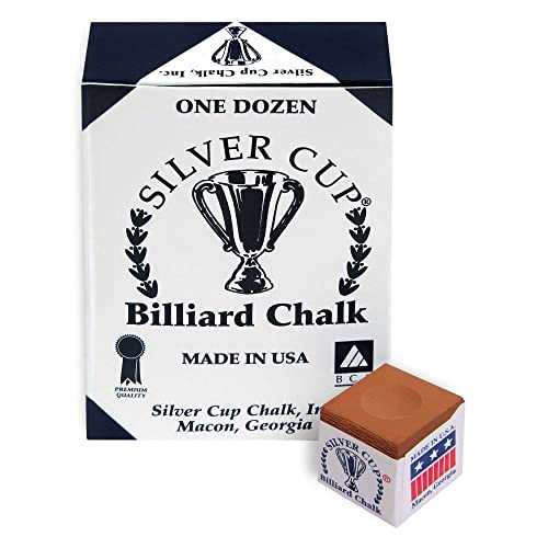 Silver Cup Billiard CHALK - ONE DOZEN - color: Copper