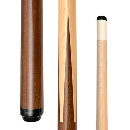 ASKA Short Pool Cue Stick, Wrapless Sneaky Pete Maple Billiard Cue, 13mm Tip, 5/16x18 Joint, Multiple Sizes for Tight Spaces & Difficult Shots - size: 52"