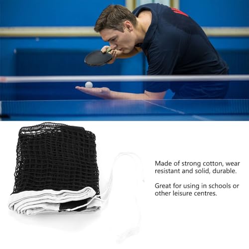 Table Tennis Net Replacement, Polyester Cotton, Black, 70.9 x 5.5 in