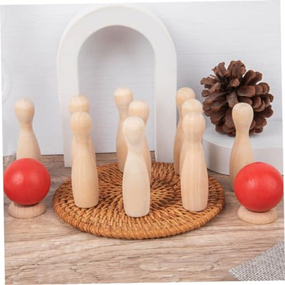 Abaodam 2Sets Bowling for Miniature Bowling Game for Fun Develop Motor Skills Concentration Parent Interactive Activity for Home
