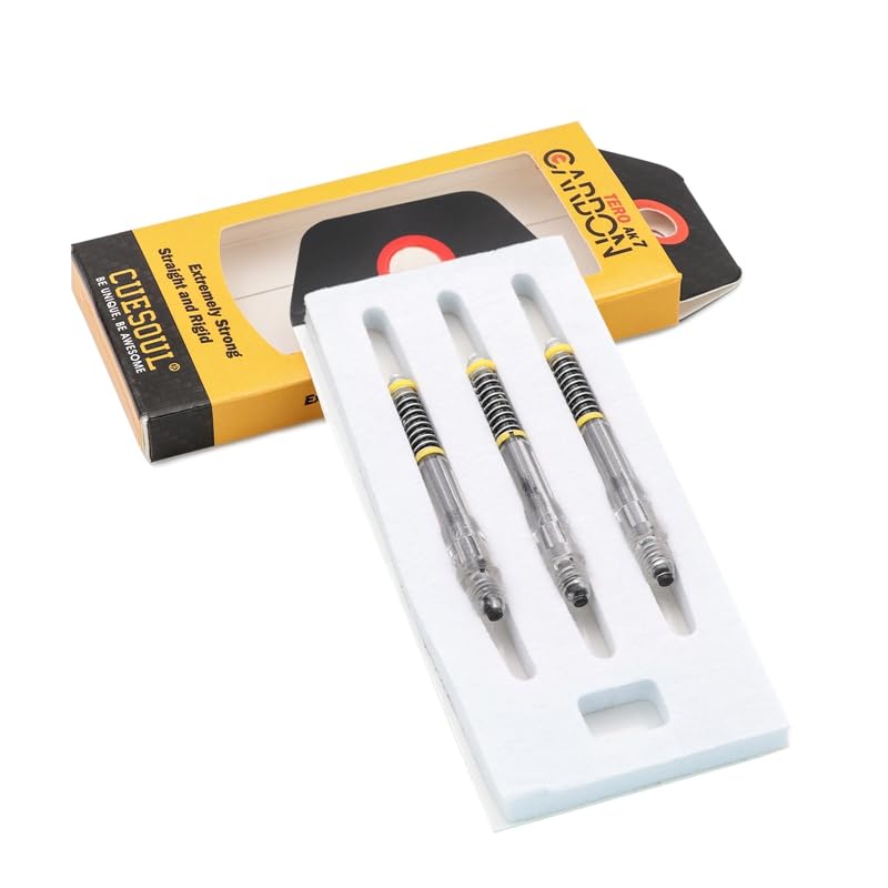 CUESOUL TERO AK7 Carbon Dart Shafts/Stem Built-in Spring Telescopic,Set of 3 pcs - size: D-37mm