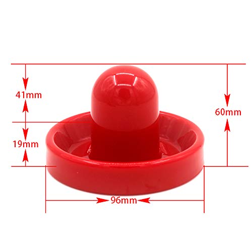 Air Hockey Paddles and Pucks, Goal Handles Replacement Accessories for Game Tables (4 Striker 96mm with Pads, 8 Pucks 64mm Thick and Thin)
