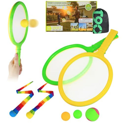 Toss and Catch Ball Set+ 6 Set Stick Ball Vest Dodge Ball Game