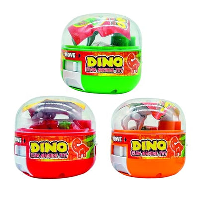 Raymond Geddes Dino Claw Machine Toys for Kids (12 per Box) – Mini Claw Machine Toys with 8 Colorful Dinosaur Prizes