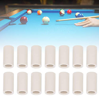 Billiard Cues Tips Portable Fiber Pool Cue Ferrules Slip On Universal Replacement Tip Parts Stick Repair Accessories Repairing Tool No Glue or Tools Required, 40 PCS White - size: Large
