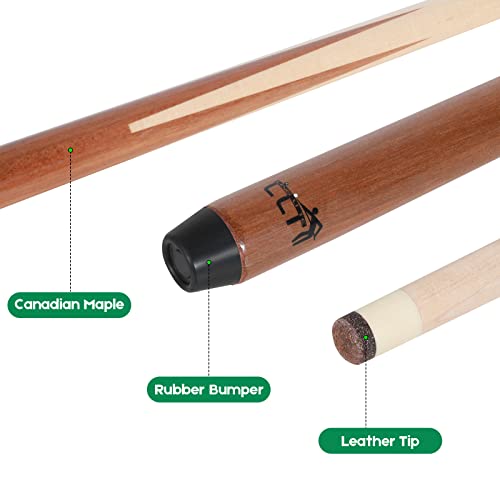 LING LI TE LLT1-Piece Canadian Maple Billiard Pool Cue Stick- 4-Prong House/Bar Cue Stick…