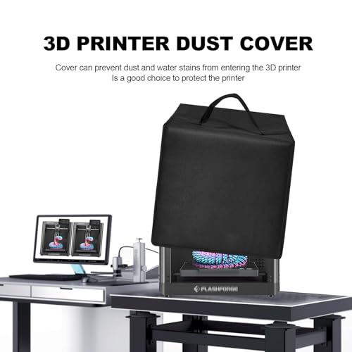 3D Printer Cover Heavy Duty Waterproof Anti-static Nylon Lid for FLASHFORGE Adventurer 5M 3D Printer,3D Printer Universal Protective Case (Black) - color: Black