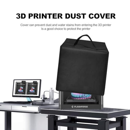 3D Printer Cover Heavy Duty Waterproof Anti-static Nylon Lid for FLASHFORGE Adventurer 5M 3D Printer,3D Printer Universal Protective Case (Black) - color: Black