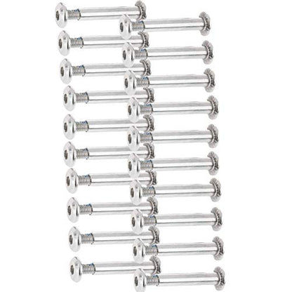 Inline Skate Wheel 15/64" Shaft Hex Socket Screw - color: 20pack-Silver
