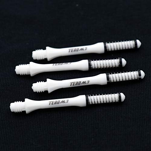 CUESOUL TERO AK7 Slim Dart Shafts S/M/L Built-in Spring Telescopic for Steel Tip Darts and Soft Tip Darts,Set of 3 pcs - color: White, size: Shaft Length-32mm
