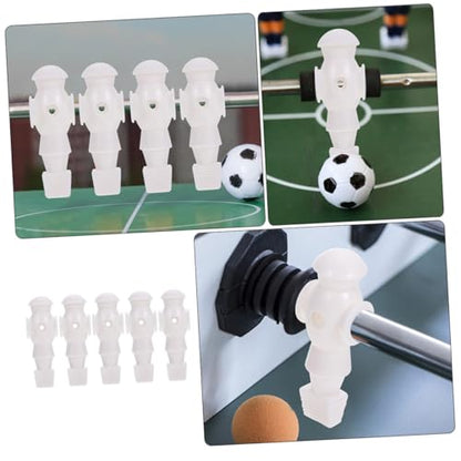 BESPORTBLE 5Pcs Foosball Table Football Players Replacement for Standard Rods Lightweight White Soccer Men Figures Easy to Install Foosball Supplies for Indoor Family Game Accessories