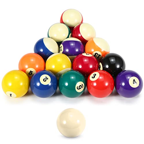 Karlak 52.5mm Adult Billiard Ball P Ball Set Full Size American Standard Billiard Ball Set 16 Ball Durable Synthetic Resin P Ball