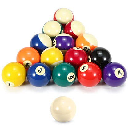 Karlak 52.5mm Adult Billiard Ball P Ball Set Full Size American Standard Billiard Ball Set 16 Ball Durable Synthetic Resin P Ball