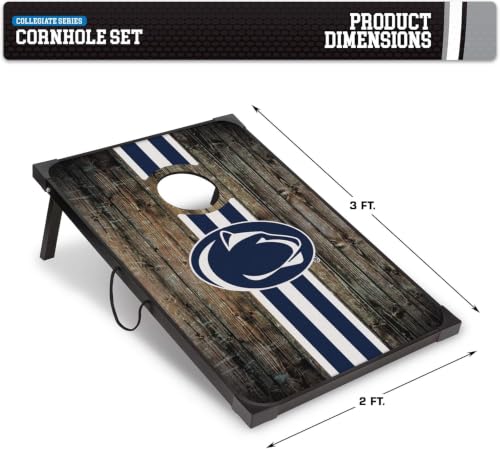 Wild Sports NCAA 2' x 3' MDF Deluxe Cornhole Set - with Corners and Aprons