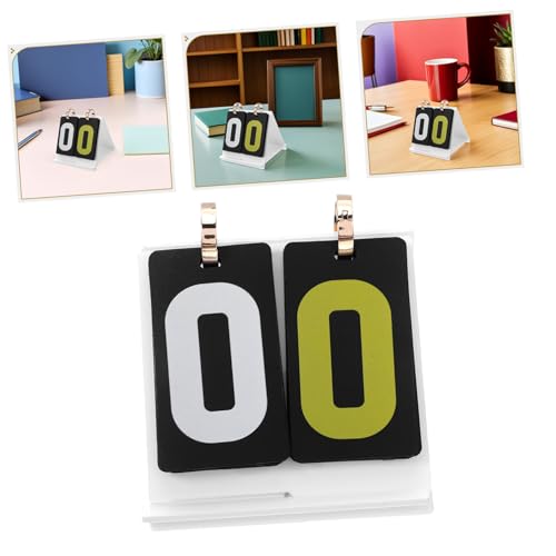 Manual Flip Scoreboard for Card Games Portable Scorekeeper with Large Display Thick PP PVC Construction Read Numbers for Tabletop Competitions and Sports