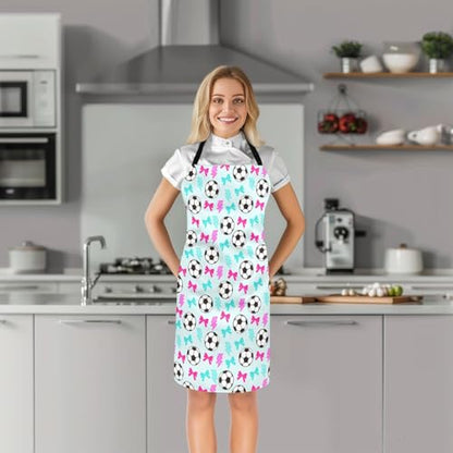 Manfei Volleyball Kids Kitchen Apron - color: Pink Blue
