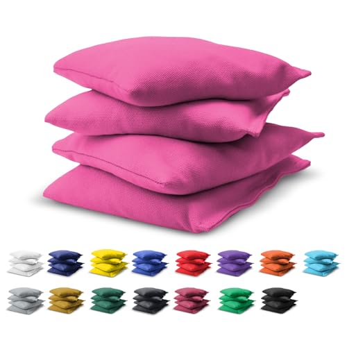 GoSports Cornhole Bean Bags Set of 4-16 Colors Available - Regulation All Weather, Mix and Match - color: Pink
