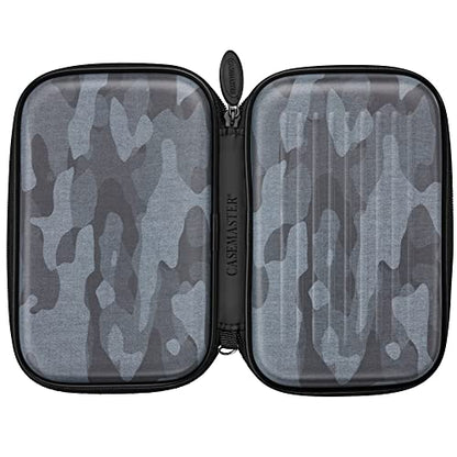 Casemaster Sentinel 6 Dart Case, Holds Extra Accessories, Tips, Shafts and Flights, Compatible with Steel Tip and Soft Tip Darts, Impact & Water Resistant Tactech Shell, Black Camo - color: Black Camo