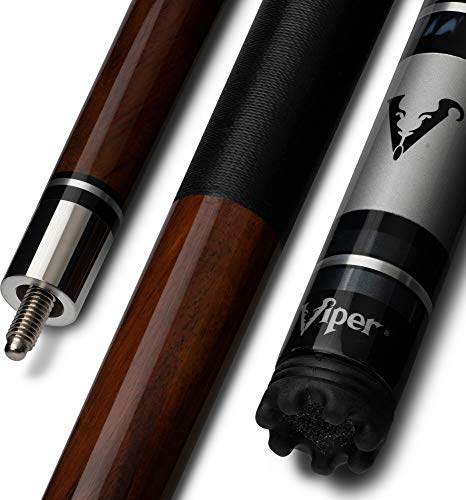 Viper by GLD Products Sinister 58" Pool Cue - color: Dark Brown with Silver, size: 18 Ounce