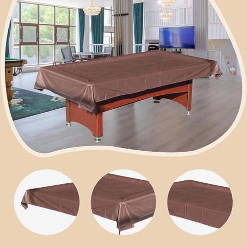 Pool Table Cover Waterproof Heavy Duty Protector 256x155cm (100.8x61 inch) PVC Dustproof Tearproof Lightweight
